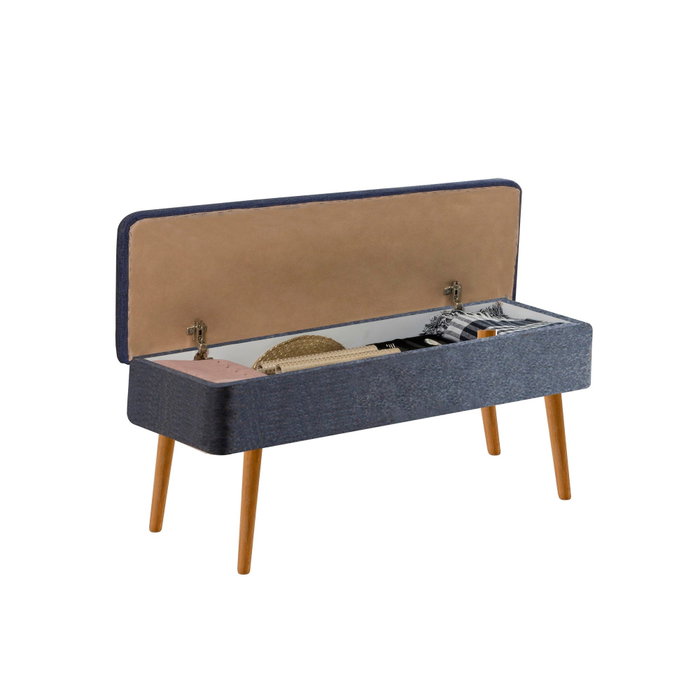 Hanah Home Banco 1048 - 1 Atlantic, Dark Blue 90x39x40 cm Pino Atlantico Melamina